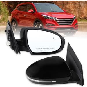 Right Passenger Side Mirror Compatible With 2016 2017 2018 Hyundai Tucson With Manual fold Power glass Turn signal lights heated blind spot Replace#HY1321231(8Pins)