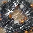 Happy Halloween Wreath for Front Door, 18 Artificial Ball Wreaths Door Decor for Home Halloween Party Decorations (18in)