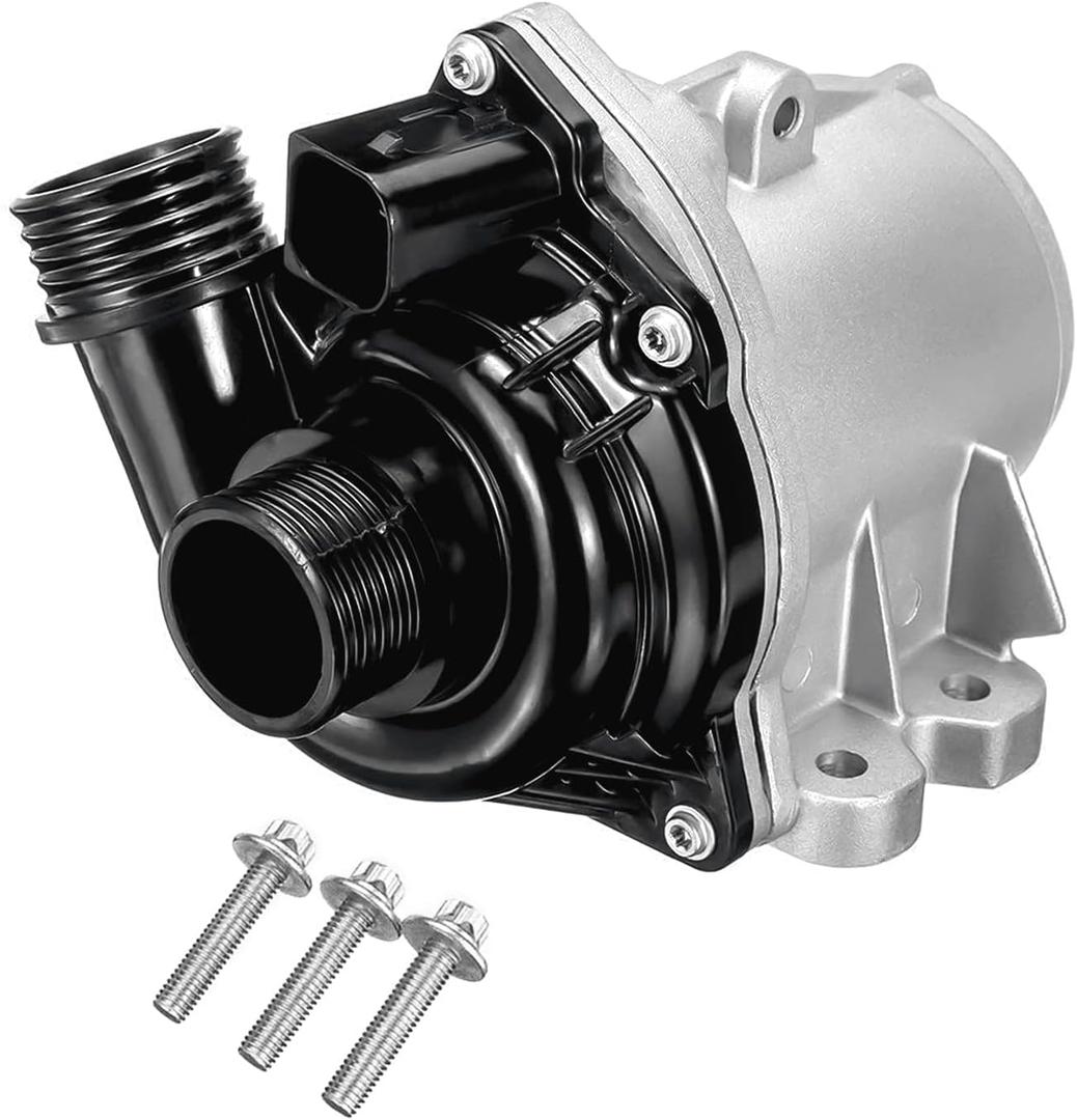 11517632426 Electric Engine Water Pump w/Bolts Compatible with B-M-W 135i 335i xDrive 535xi 640i 740i 740Li X1 X3 X4 X5 X6 Z4 & More 3.0L 2007-2019, Replace# 11517588885