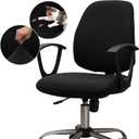 Melaluxe Computer Office Chair Covers, Protective & Stretchable Universal Chair Cover, Stretch Rotating Chair Slipcover (Black)