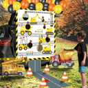 nicedepot Halloween Toss Game Trunk or Treat Car Decorations Kit, Construction Trunk or Treat Decorations with Bean Bags Toss Banner for SUV Car Archway Garage Door Party Decorations