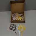 50 PCS Acrylic Happy Birthday Cake Topper Gold Black Pink Silver Cake Topper Pick for Birthday Cake Decorations (4 Colors)