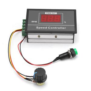 WALFRONT DC 6-60V 12V 24V 36V 48V 30A PWM DC Motor Speed Controller (PWM) Speed Adjustable Stepless Governor Regulator Motor Speed Controller with Start Stop Switch