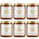 AOOVOO Candles Set - 5PC Scented Candles, Soy Candle, Aromatherapy Candle, Soy Wax Candle, Candle for Home Scented, Lavender/Vanilla/Eucalyptus/Sage/Jasmine/Sandalwood (42 oz)