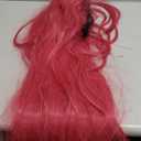 Long Straight Hot Pink Wig for Women, Costume Cosplay with Bangs for Party Gifts, Dance Cosplay Accessories Props