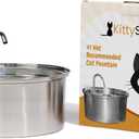 The KittySpout Stainless Steel Cat Water Fountain, 3.2L/108oz