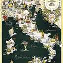 Retro Metal Tin Sign Gourmet Map of Italy Gastronomical Cuisine Food Italian Regions Sign for Outdoor & Indoor Wall Poster Home Bar Shop Decorations Coffee Vintage Sign Gift 12X8 in