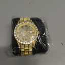 Hip Hop Watches for Men Iced-Out Bling Diamond Luxury Quartz Watches with Date