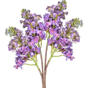 22 Artificial Lilac Flower Branch Real Touch Gradient Purple Fake Delphinium Antirrhinum Stem Flower for Wedding Bouquet Table Centerpieces Vase Floral Arrangement Home Decoration 2Pcs