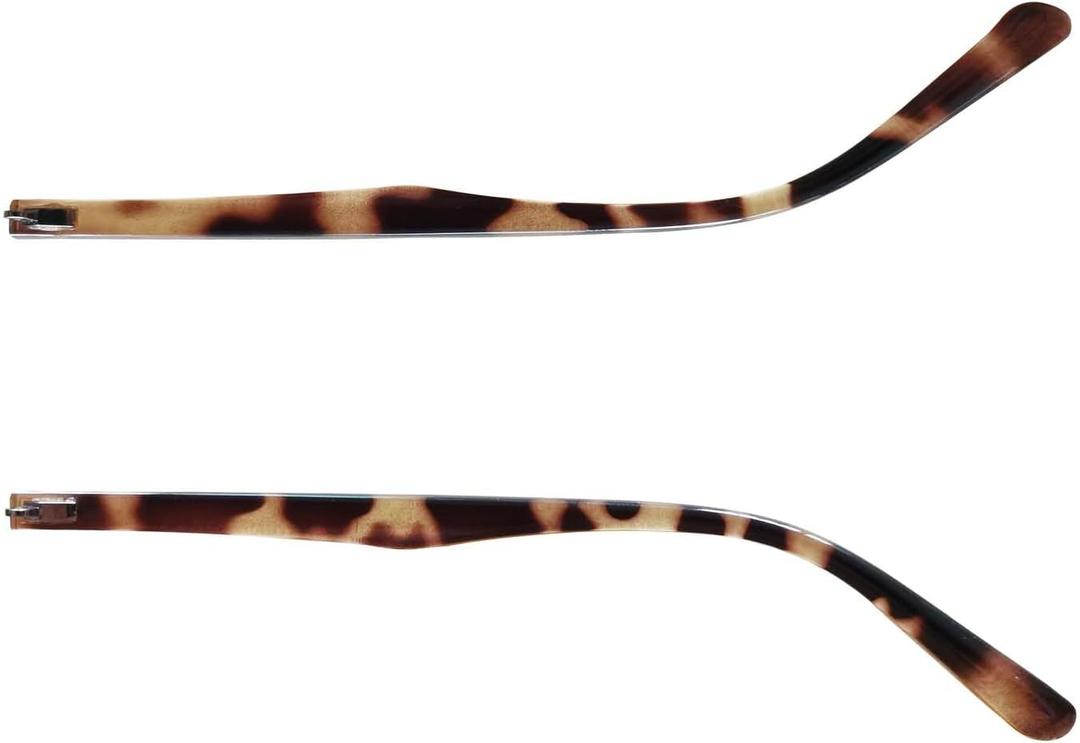 1 Pair Glasses Replacement Arms Legs, Plastic Temple Arms for Eyeglasses Sunglasses, Leopard Print, 1mm Tooth Thickness