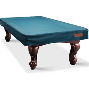 K-Musculo Pool Table Cover, Heavy Duty Leatherette Billiard Table Cover, Waterproof and Tearproof, 6.5/7/ 7.5/8/ 8.5/9 Foot Fitted (Emerald Green)
