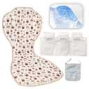 Solfres Hydro Gel Car Seat Cooler Mat with Ice Pack for Baby. Carseat and Stroller Cooling Pad Cushion Liner with Breathable 3D Mesh Anti-Slip Back. for Kids Toddlers 12-48 Months, Beige Bear
