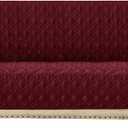 Ameritex Loveseat Cover Water-Resistant Quilted Furniture Protector with Back Nonslip Paws Slipcover for Dogs, Kids, Pets Loveseat Slipcover Stay in Place for Leather (46", Burgundy)
