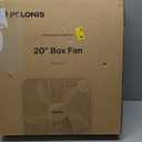 PELONIS 20 Inch Box Fan  3 Speeds, 25ft/s, Floor Fans, Superior Air Throw (2295 CFM), Lightweight, 5 Blades, Portable & Durable for Bedroom, Office, Living Room, Garage (Grey)