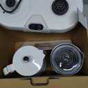 Electric Moka Pot with Milk Frother  3-Cup (150 ml) Modern Espresso Maker for Coffee, Cappuccino, Latte, Mocha & Cuban, White