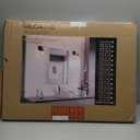 LOAAO 22X30 Inch Brushed Nickel Bathroom Mirror, Rounded Rectangle Silver Metal Frame Mirror, Brushed Nickel, Anti-Rust, Hangs Horizontally or Vertically