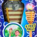 Tiki Torch Bubbler - Summer Pool Party Bubble Machine with Lights and Music, Bubble Blower and Wand, Rechargeable Outdoor Toy for Kids Teens Birthday Party, 4 Feet Tall, Includes 4oz Bubble Solution