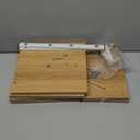 TEAMIX 2 Tiers Desktop Monitor Stand Riser 20 Inch Printer Stand with Storage Small TV Riser Laptop Wooden Desk Organizer Shelf Bookshelf Maple (Natural Maple, 2 Tiers)