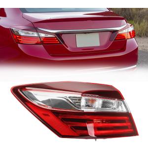Dasbecan Driver Side Tail Light Compatible with Honda Accord Sedan 2016 2017 Left Rear Lamp Outer Replaces# 33550T2AA21 with LED