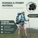 KINGGEAR Nordic Walking Stick, TP1 Hiking Poles Retractable Lightweight 7075 Aluminum, Trekking Poles with Flip Lock, Natural Cork and EVA Grip, 2pc Hiking Gear, 54"