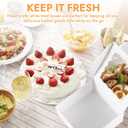 JCD 48pcs Cake Boxes 8x8x5in with Window,White 8 inch Cake Boxes with Boards for Pastries,Cupcakes,Cookies, Pie, Muffins and Donuts(24 Boxes &24 Boards & Stickers & ribbon) (8 * 8 * 5inch/24sets)