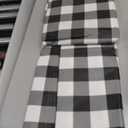 misaya Rectangle Waterproof Vinyl Table Cloth, Buffalo Flannel Backed Tablecloth, Wipeable Plastic Table Cover for Dinner, Kitchen, Outdoor (60" x 84", Black and White)