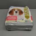 Paw Inspired 32ct Disposable Dog Diapers | Female Dog Diapers Ultra Protection | Diapers for Dogs in Heat, Excitable Urination, or Incontinence (Medium)