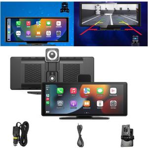 Cartablet Pro Max 2025 Model, 10.26" HD Car Tablet with 4k Dash Cam, Car Tablet Pro Max 2025, 1080p Backup Camera, GPS Navigation/Voice Control (Projection Model(Without Reversing Camera))