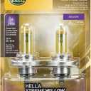Hella H4 YL Bulb 12V 60/55W P43T T4.625 Yellow 2Blis