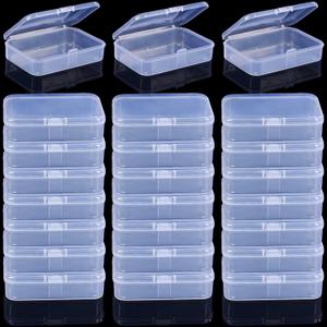 Clear Plastic Playing Card Boxes Snaps Closed Poker Gaming Playing Card Deck Cases Holder Plastic Storage Box Clear Trading Card Box Card Storage Organizer for Bank Business Card (24Pcs)