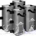 ILLUMINEW 4 Pack Canopy Water Weight Bag, 220 LBS Water Tent Weights Set of 4 Leg Weights for Gazebo, Pop Up Canopy, Canopies, Tent (Grey 25L)