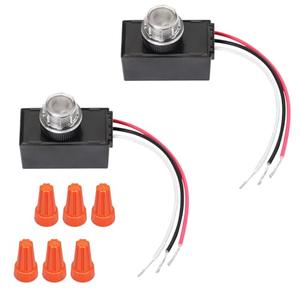 2 Pack Dusk to Dawn Sensor for Outdoor Lighting 120-277V, Photoelectric Switch Photocell Light Sensor