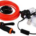 12V DC Portable High Pressure Car Washer,Electrical Portable Pressure Washer Self-Priming Pump Quick Washer Kit for Home Auto Use