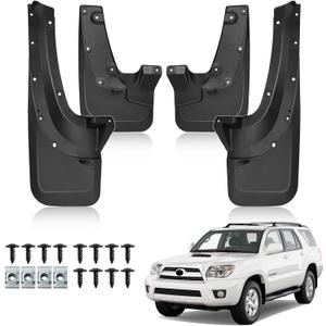 XUKEY 4PCS Mud Flaps for Toyota 4Runner Limited 2005-2009 and Toyota 4Runner SR5 2005-2009 Mud Guards Mudflaps Car Accessories Front and Rear Mudflap Replacement Kit