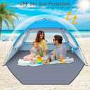 Gorich Beach Tent Sun Shelter for 3 People with UPF 50 UV Protection, Lightweight & Easy Setup Beach Shade Canopy, Portable Beach Shade Tent Beach Cabana