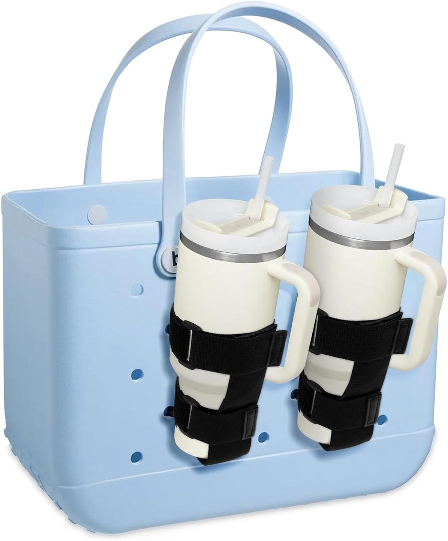 2 x Seltureone 2 Pack Bogg Bag Cup Holder for Stanley, Upgraded Large Cup Holder, Compatible with All Bogg Bags, Adjustable Cup Holder, Compatible with Various Mug Models for Bogg Bag Accessories