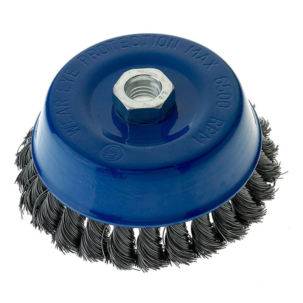 Mercer Industries 189080 - 5" x 5/8"-11 Knot Cup Brush, .020 Carbon Steel Wire