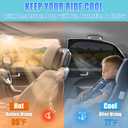 ZATOOTO Car Window Covers for Back Window Baby Sun Shade for Side Window Shades Single Layer Car Window Screen with Better Breathability and Visibility Sun Blocker Cool Down Your Vehicle(B Shape)