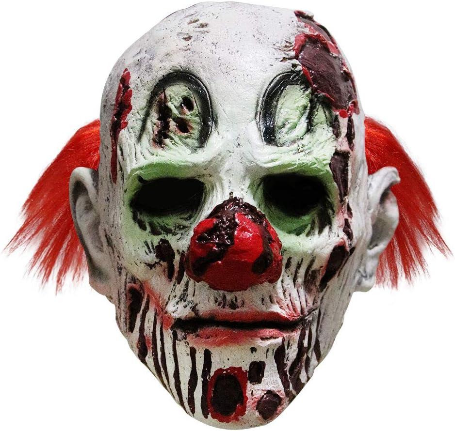 longpo Halloween Scary Evil Clown Mask Horror Face Zombie Costume
