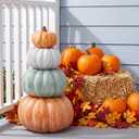 4 Pcs Stackable Resin Decorative Pumpkins Fall Outdoor Decor Fairytale