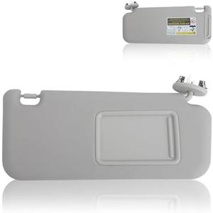 ZONFANT Grey Right Passenger Side Sun Visor Without Sunroof Compatible with Toyota Vehicle 2006-2013 RAV4, Replace#74310-42452-B2
