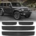 Door Sill Guard Jeep Wrangler JL Accessories Applicable to 2018-2024 JL JLU and Jeep Gladiator JT 2020-2022, Entry Scuff Plate Cover, Door Entry Guards, Black