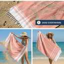 4 x LANE LINEN 4 Pack Beach Towels – Oversized, Pre-Washed, Quick Dry, Sandproof, Lightweight & Absorbent Travel Towels – Extra Large Pool/Bath Towel – Multi