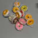 24 pcs Donut Stress Ball, Artificial Donuts Stress Relief Ball, Fake Mini Donut for Christmas Birthday Present Stocking Stuffers Goodie Bag Stuffers (8 Colors)