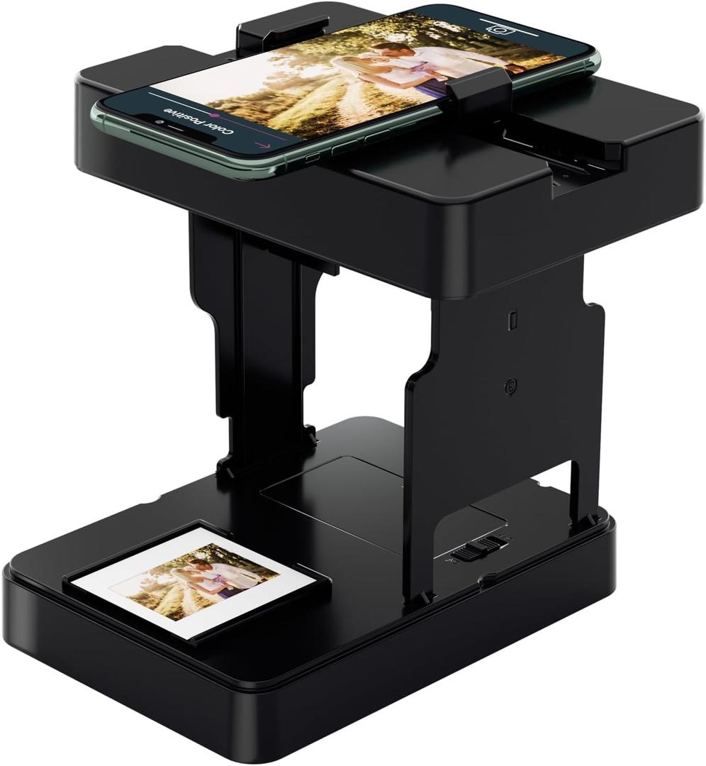 Mobile Film Scanner 35mm, Slide & Negative Scanner Slide Viewer Converts 35mm Slides & Negatives to Digital Photos (2AA Batteries Included) Black