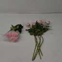 Laelfe 12 PCS Artificial Flowers Pink Roses Fake Silk Flowers Long Stem Artificial Roses for Home Wedding Decorations (Pink)