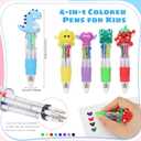 BESARME 48 Packs Multicolor Pen in One, 4-in-1 Fun Pens for Kids Cute Pens Bulk End of Year Gifts for Students Elementary Graduation Gift Prize Gifts for Class Party Favors Goodie Bags Stuffers