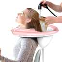 Inflatable Shampoo Bowl, Portable Hair Washing Tray for Bedside and in Bed, Lightweight Shampoo Basin for Elderly, Disabled, Pregnant, Injured, Bedridden, Handicap, Lightweight Hair Washing Sink