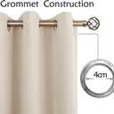 BGment Blackout Curtains - Grommet Thermal Insulated Room Darkening Bedroom and Living Room Curtains, Set of 2 Panels (52 x 95 Inch, Champagne)