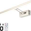 Picture Light, 17.5inches Picture Light Battery Operated,3CCT Picture Frame Light,Wireless Picture Lights for Wall Artwork Display, Photo,Library (Satin Nickel)